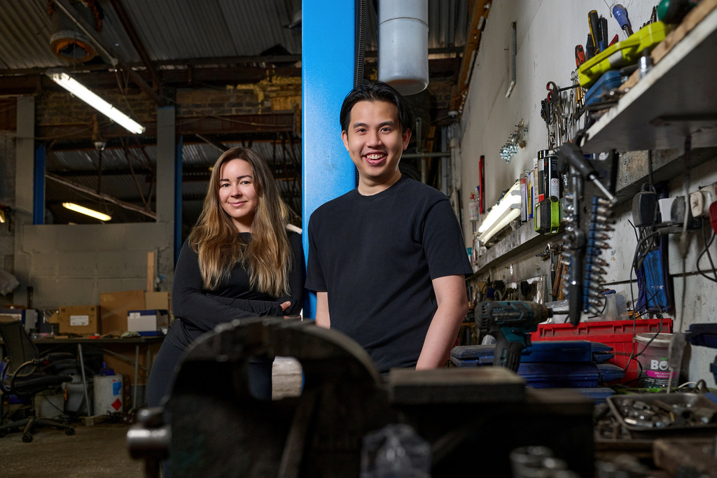 Intropy co-founders Franziska Kirschner and YihKai Teh in a workshop